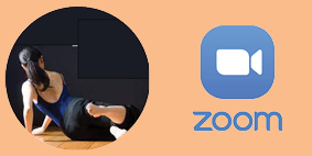 Zoom Logo and woman ATM - in 2 circles
